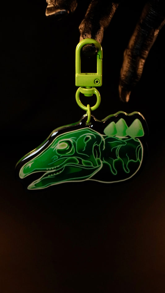 Stegosaurus Skull | Acrylic Keychain