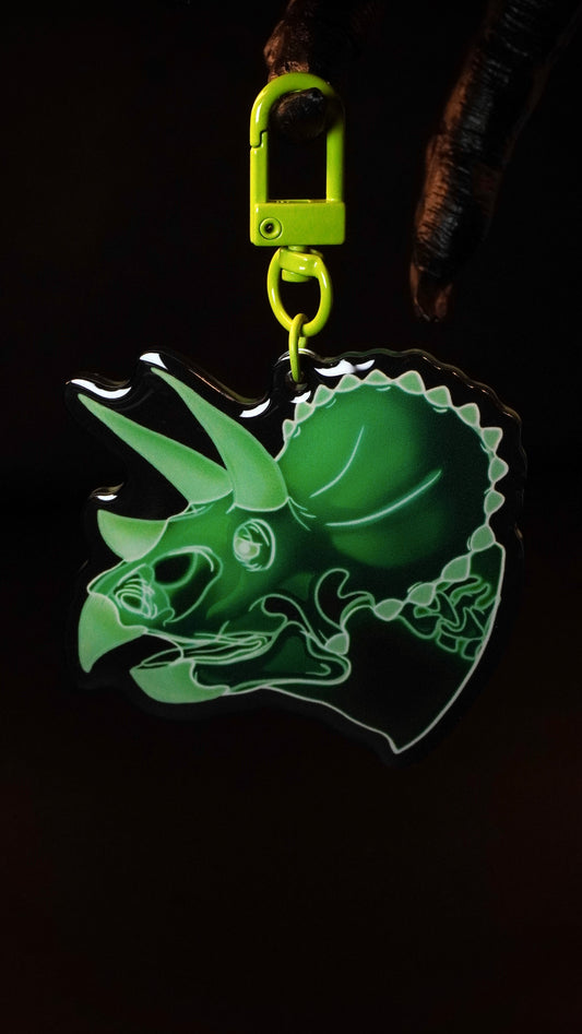 Triceratops Skull | Acrylic Keychain