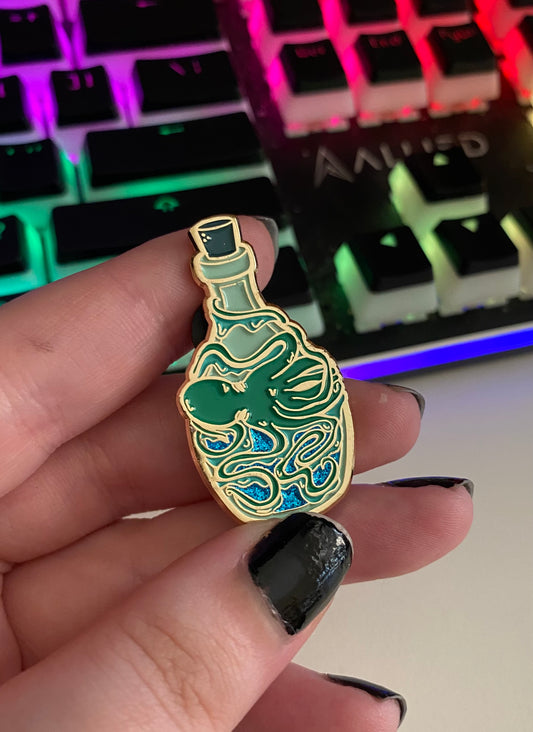 Kraken Potion Bottle | Kraken Potion Pin