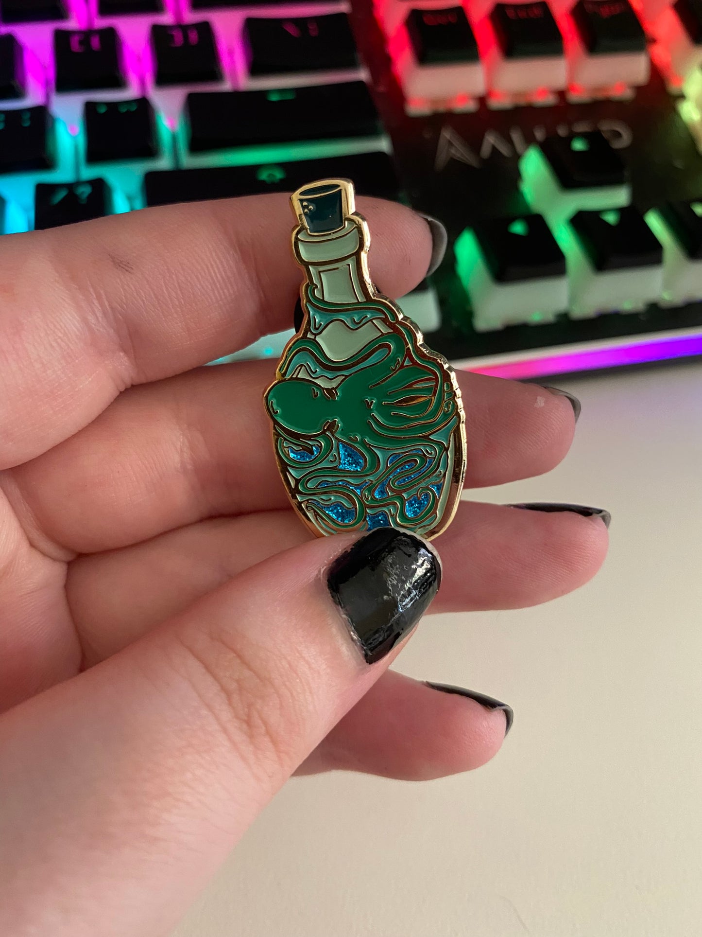 Kraken Potion Bottle | Kraken Potion Pin