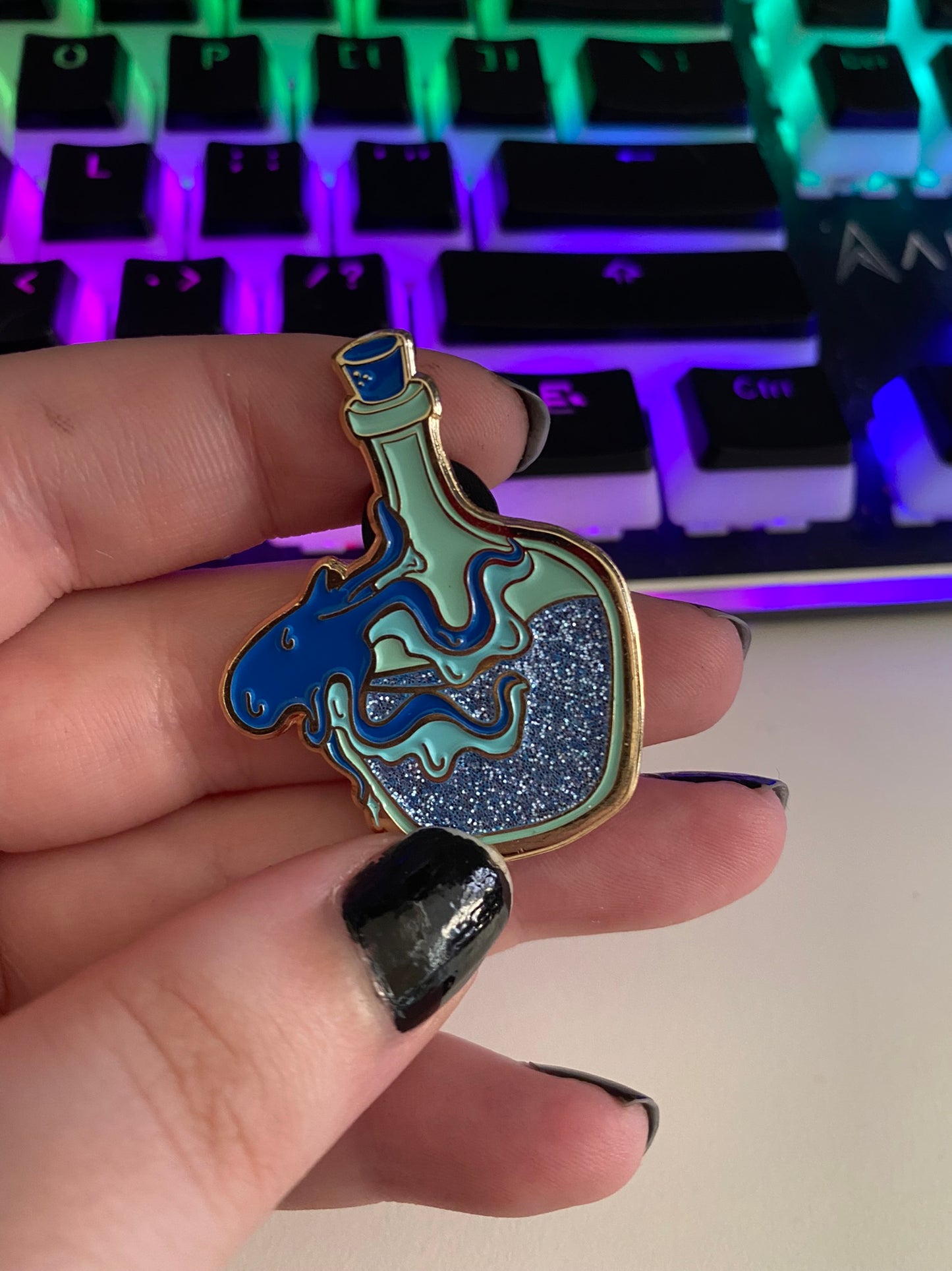 Blue Potion Bottle | Kraken Potion Pin