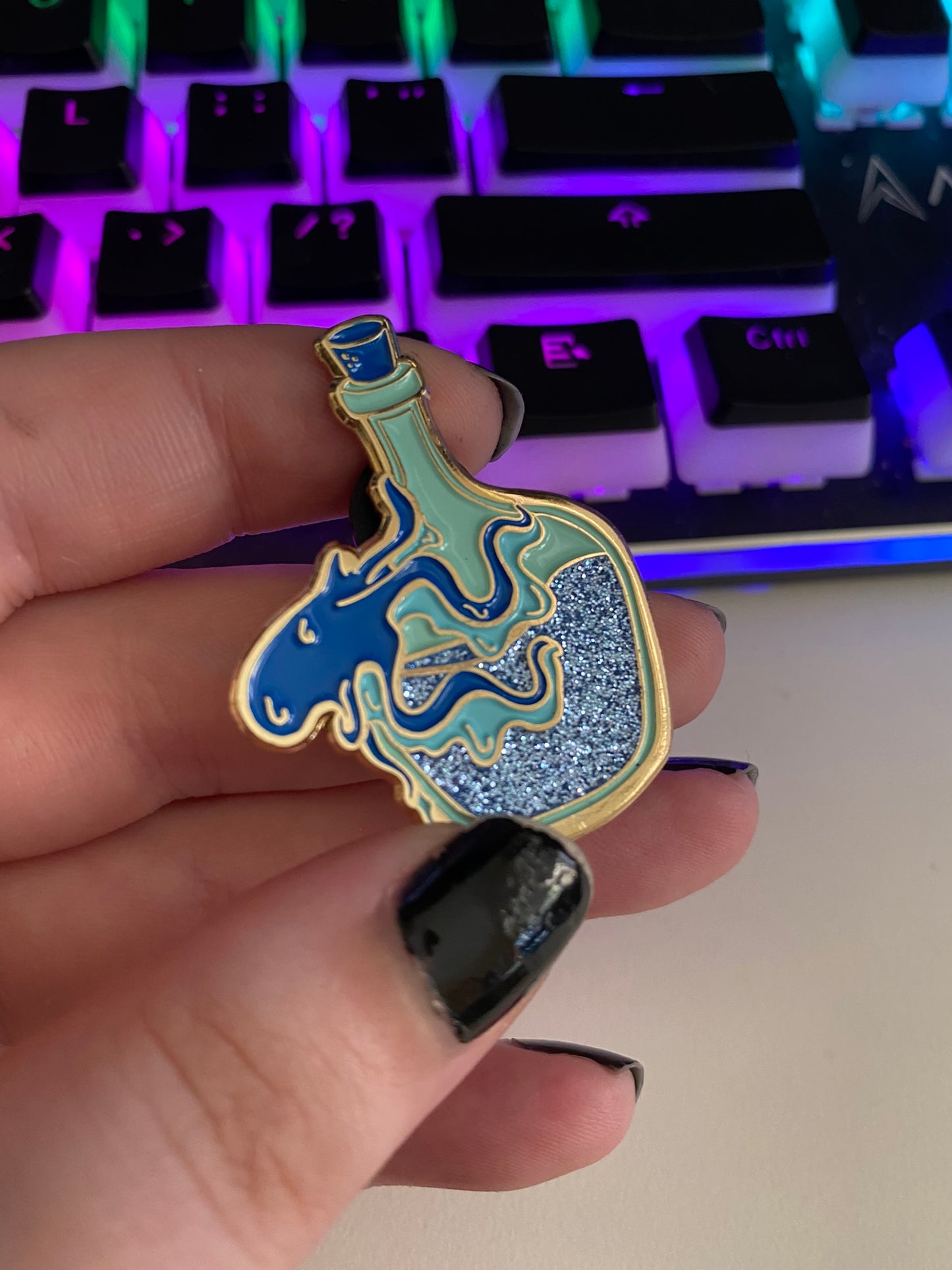 Blue Potion Bottle | Kraken Potion Pin