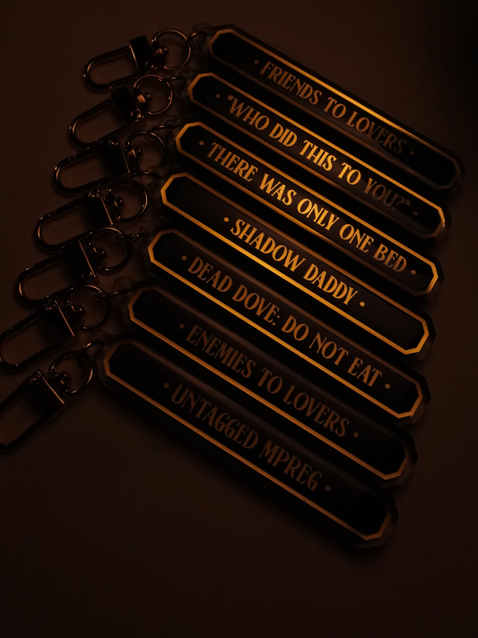 Bookish Tropes - Acrylic Foil Keychain