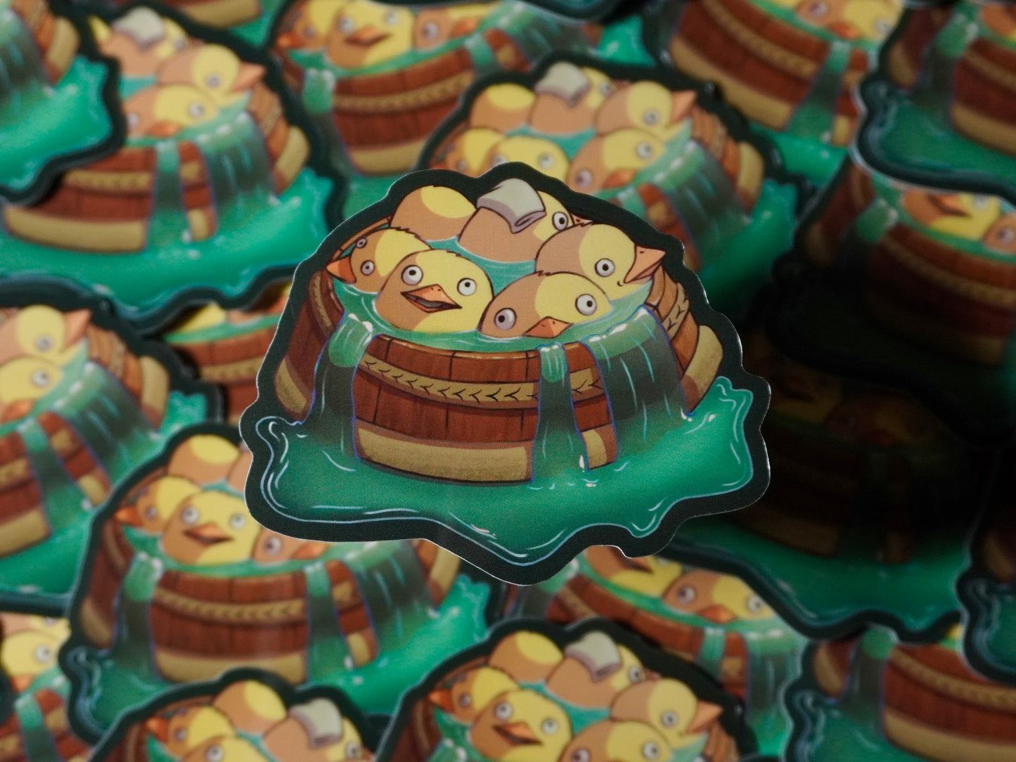 Ducks in a Bath | Sticker
