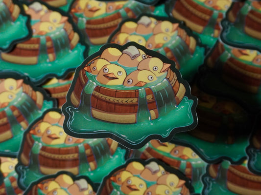 Ducks in a Bath | Sticker