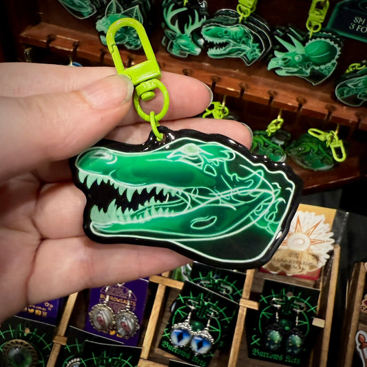 Crocodile Skull | Acrylic Keychain