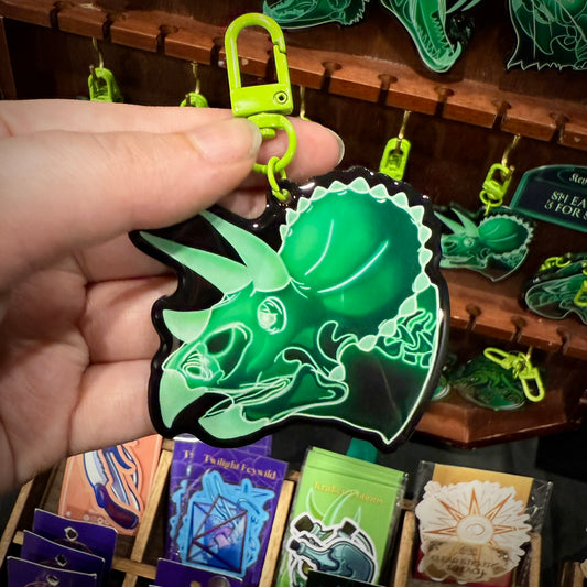 Triceratops Skull | Acrylic Keychain