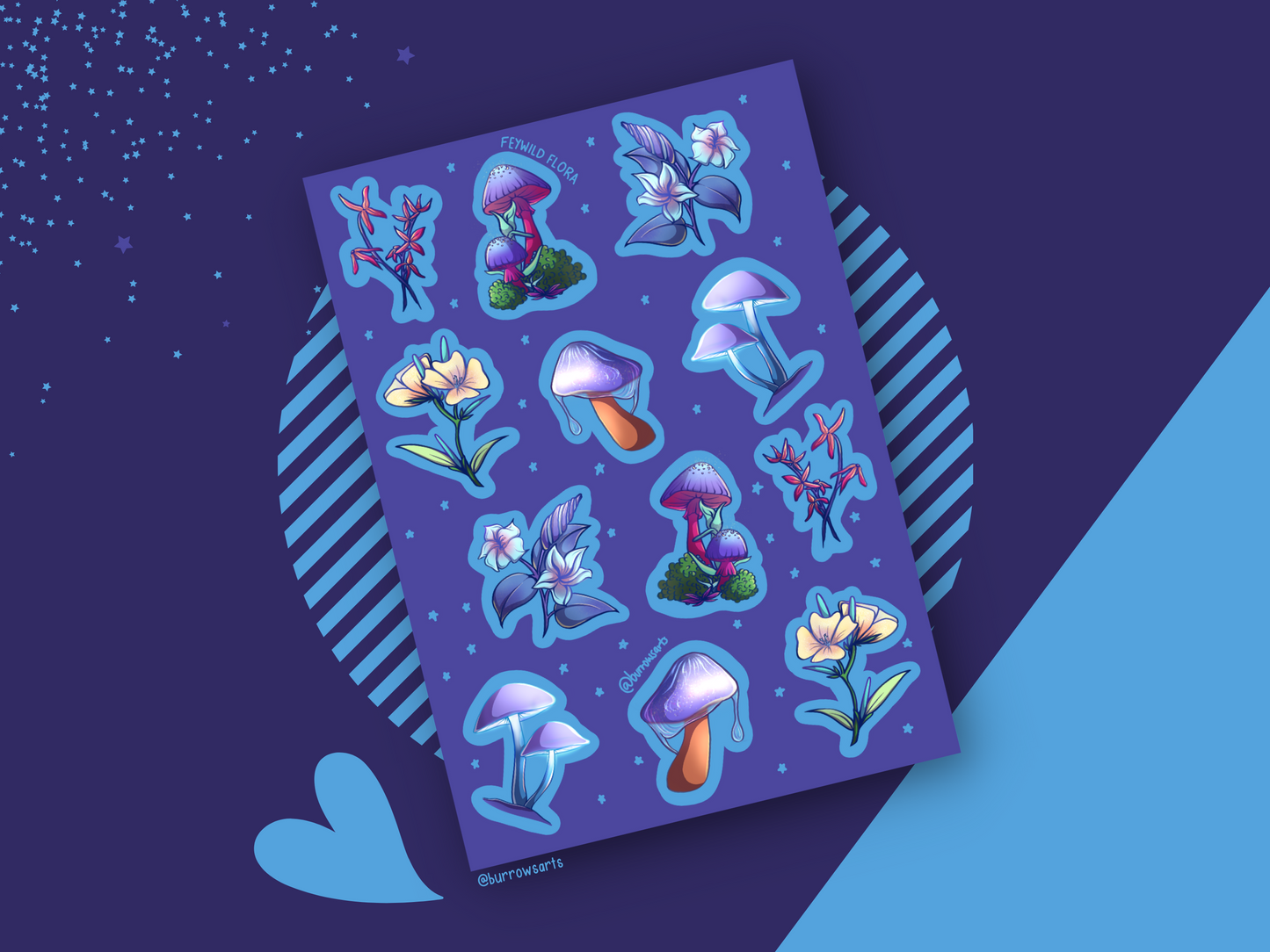 Feywild Flora - Twilight Feywild Sticker Sheet