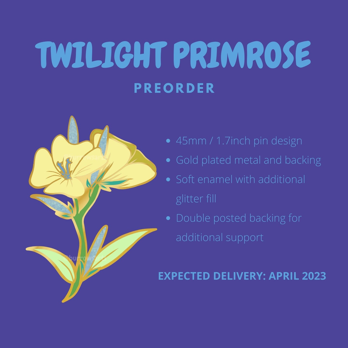 PREORDER Twilight Primrose - Enamel Pin