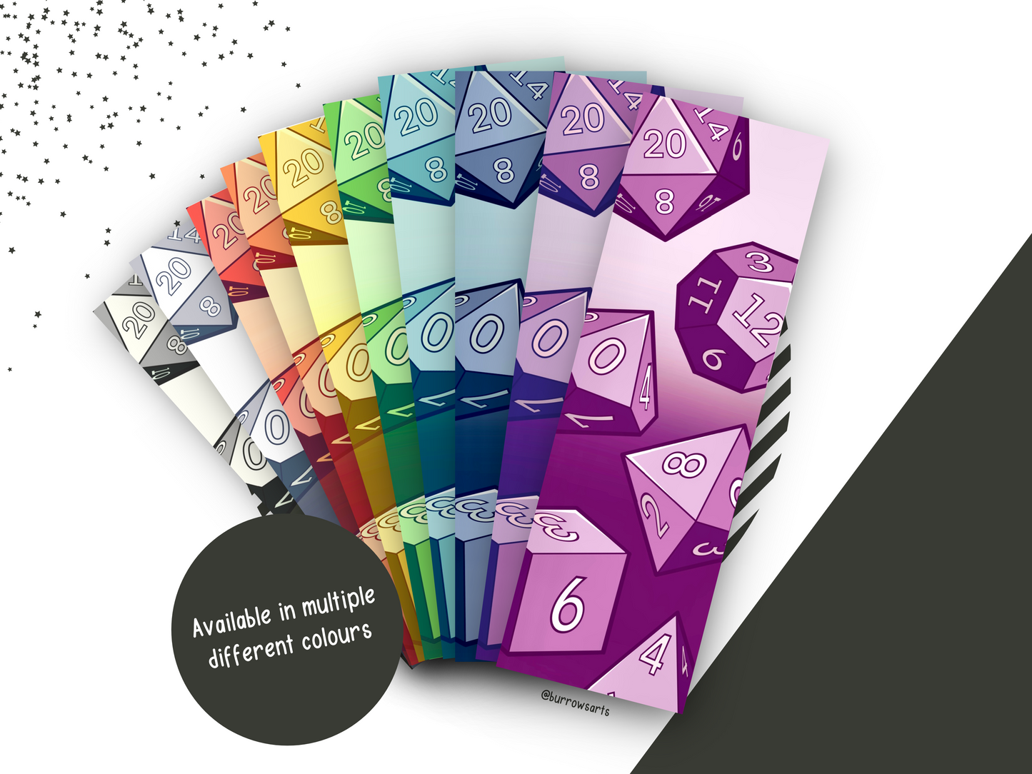 Rainbow Dice Set - Bookmarks