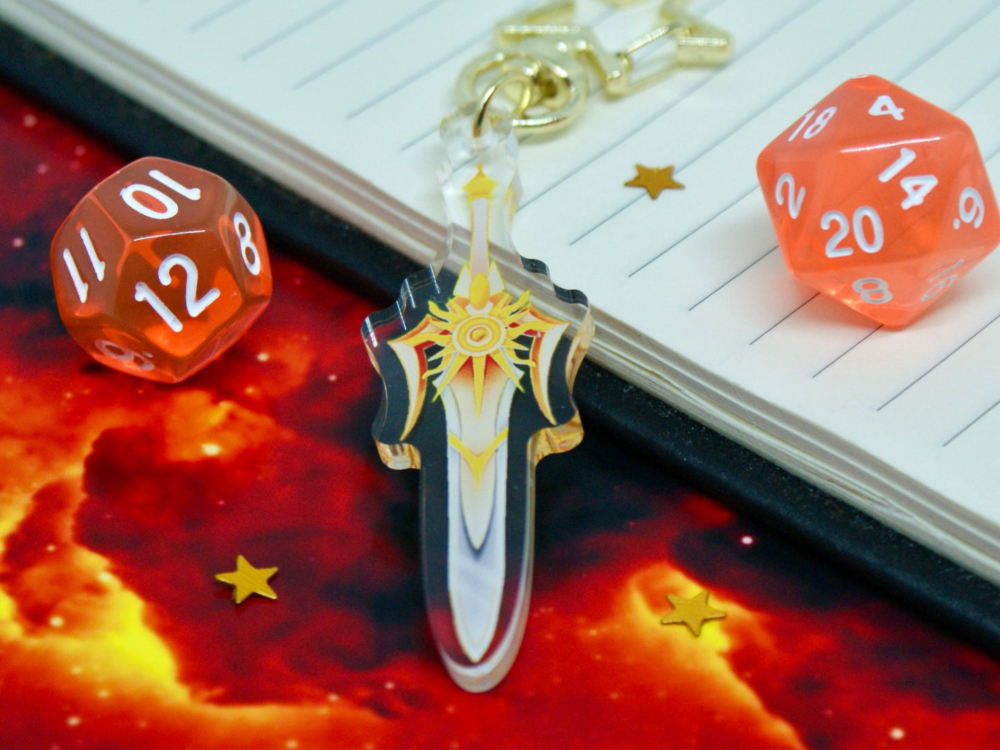 Sun Sword Acrylic Keychain