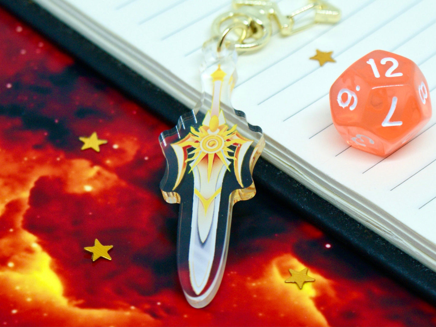 Sun Sword Acrylic Keychain