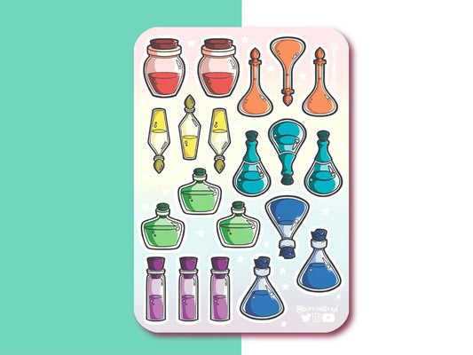 Rainbow Potions - Sticker Sheet