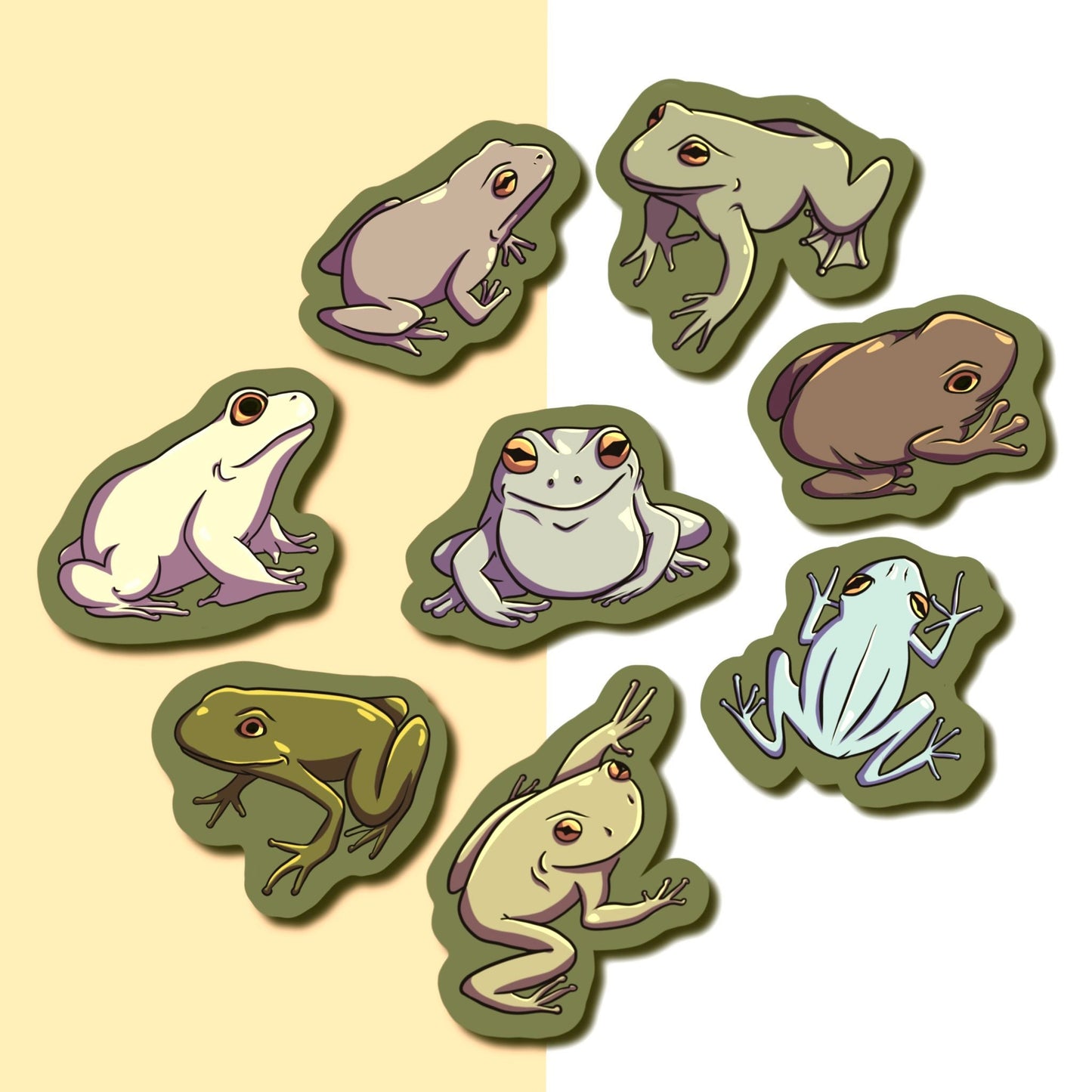 Green Tree Frogs - Sticker Set