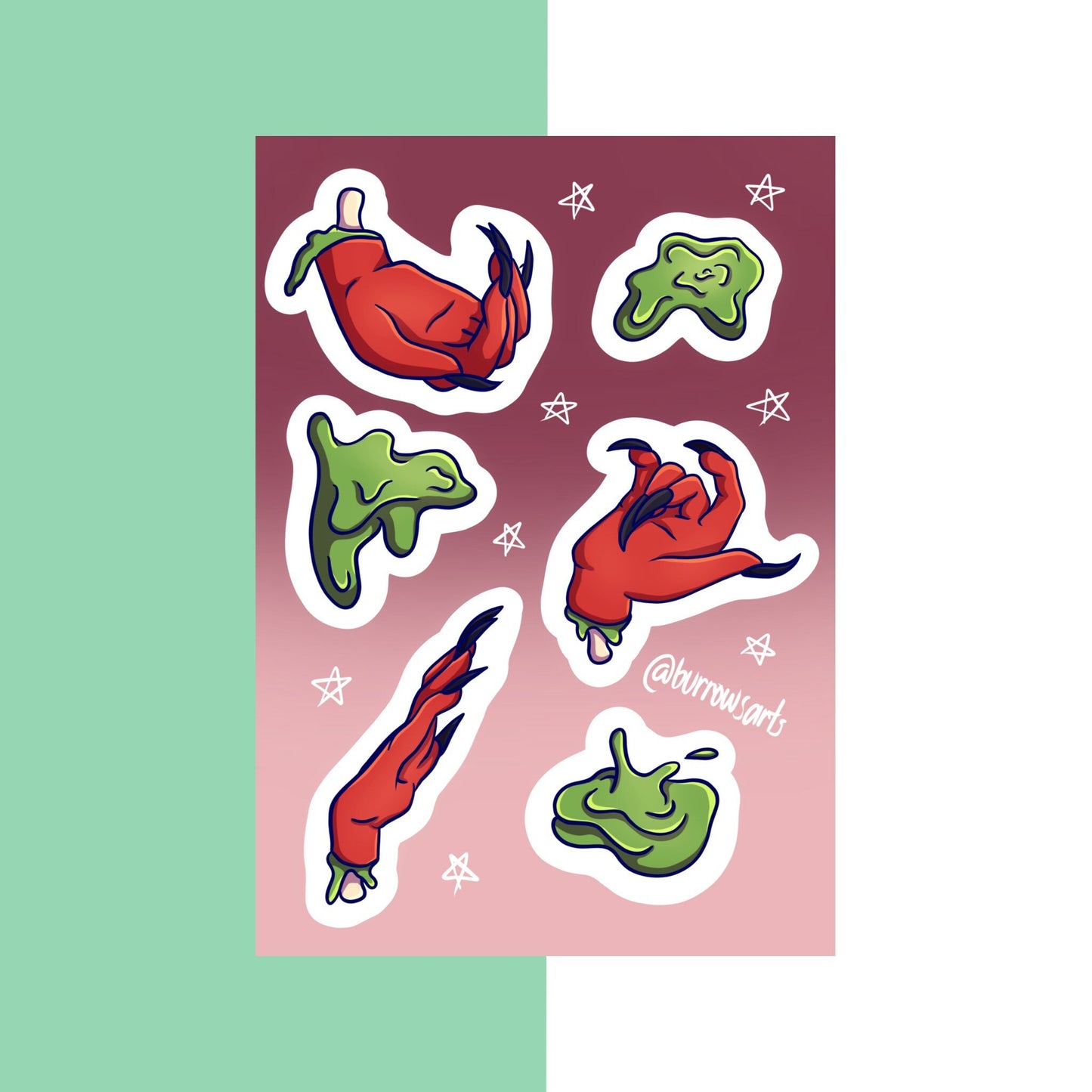 Imps Hands and Ooze - Sticker Sheet