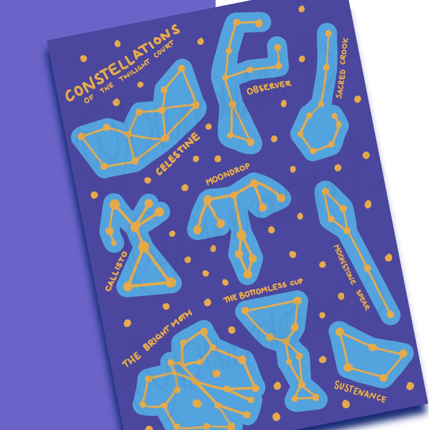 Constellations of the Feywild - Sticker Sheet, Twilight Feywild