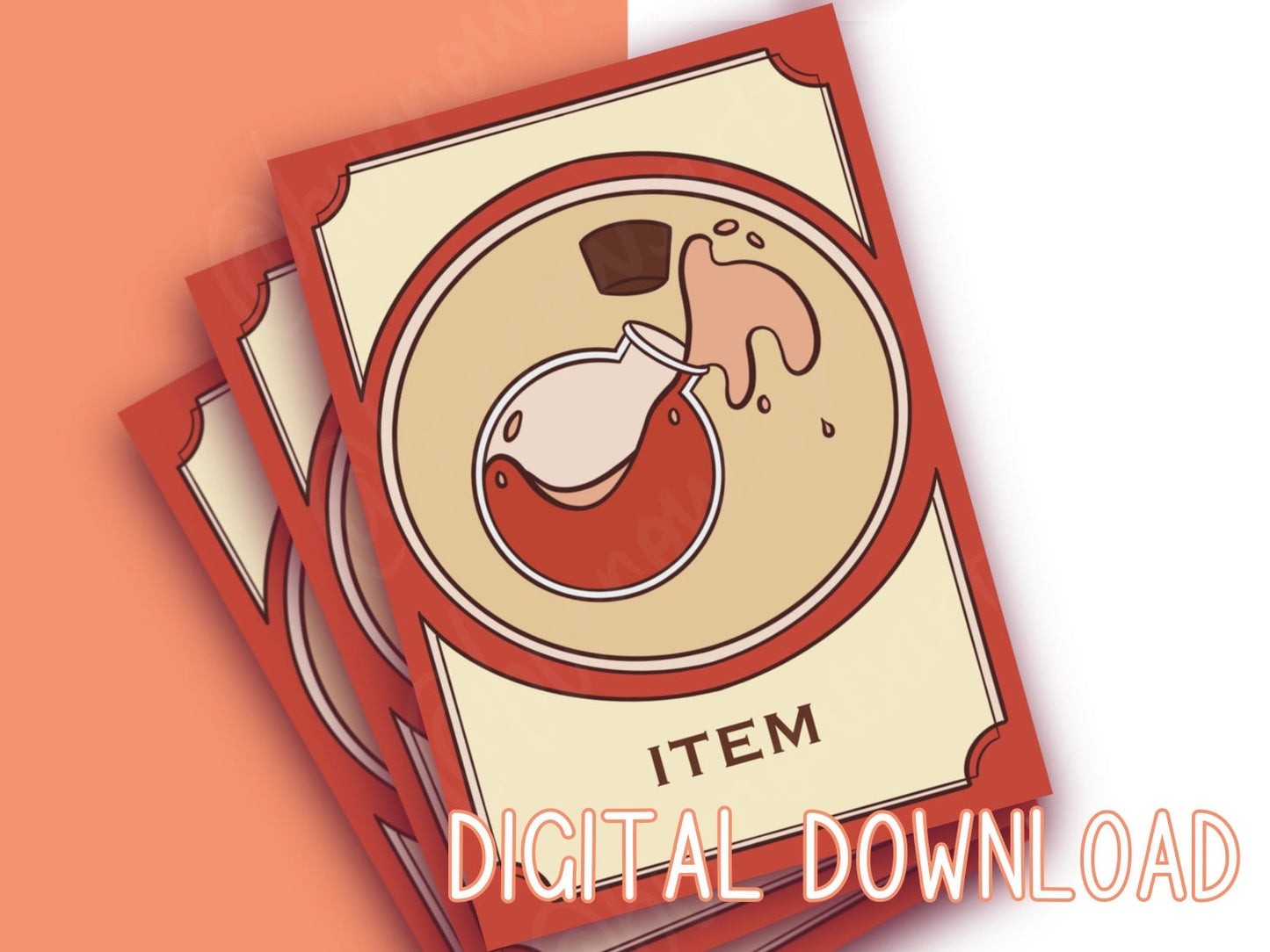 DIGITAL Item Cards - Fillable PDF | Blank DnD Item Cards Ready to Use