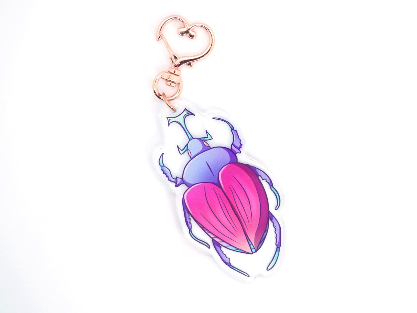 Love Heart Beetle - Acrylic Keychain, Love Forest