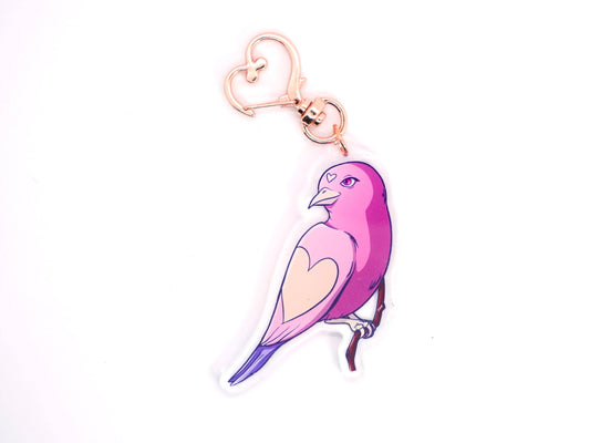 Love Birds - Acrylic Keychain, Love Forest