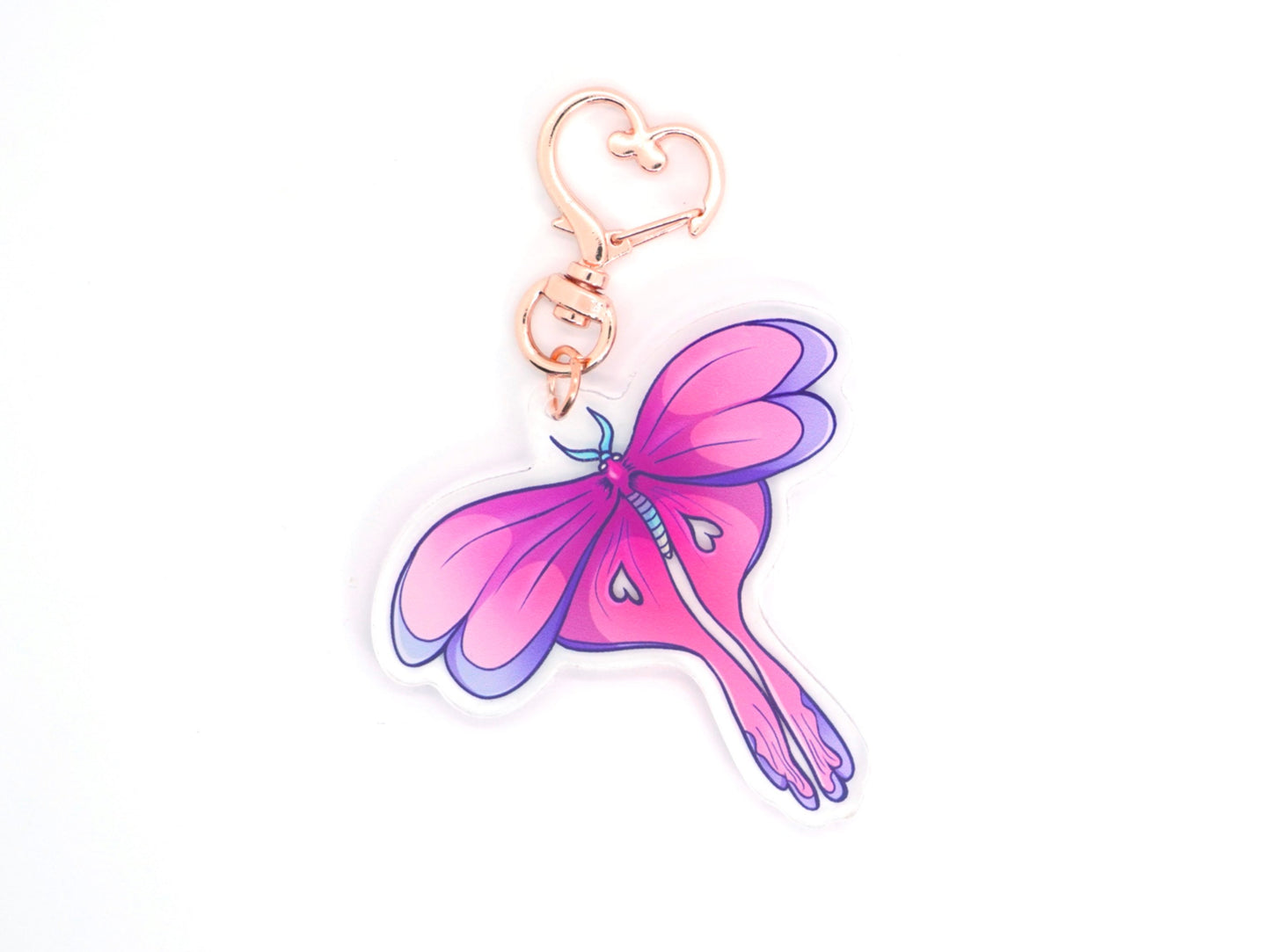 Lover Moth - Acrylic Keychain, Love Forest