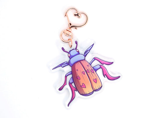 Love Beetle - Acrylic Keychain, Love Forest