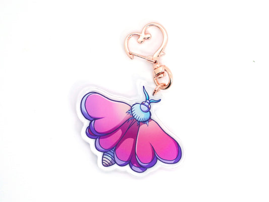 Love Heart Moth - Acrylic Keychain, Love Forest