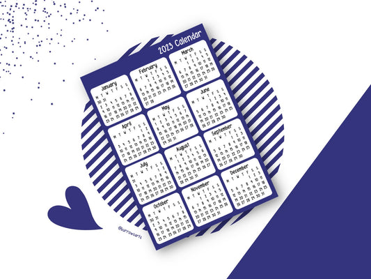 2023 Calendar Planner Stickers - Sticker Sheet
